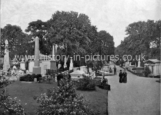 The Cemetery, Kensel Green, London. c.1890's